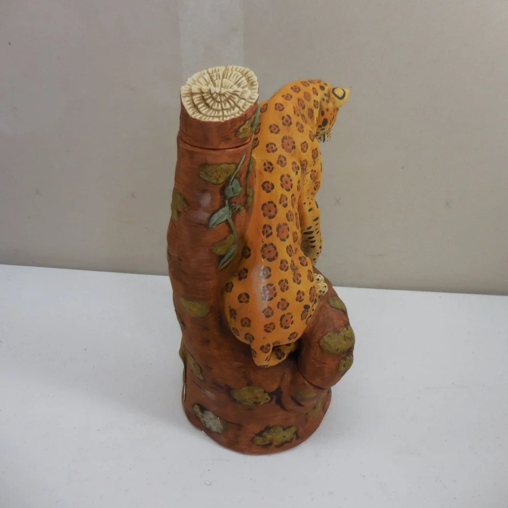 Ski Country Wildlife Series Jaguar Bourbon Whiskey Decanter 1982 Limited Edition